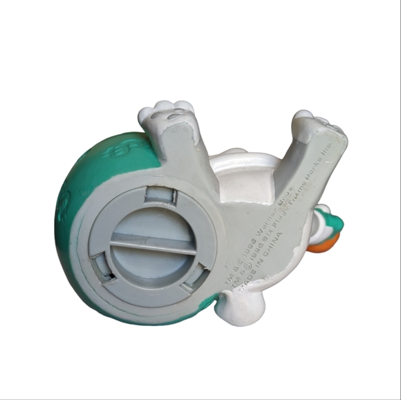 1996 Baby Bugs Bunny with Carrot and Six Flags Money Bag Piggy Bank with Stopper - Picture 12 of 13